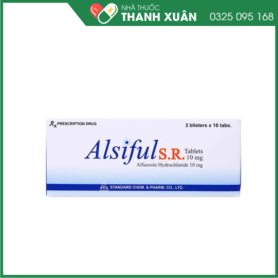 Alsiful S.R.Tablets 10 mg điều trị phì đại lành tính tuyến tiền liệt